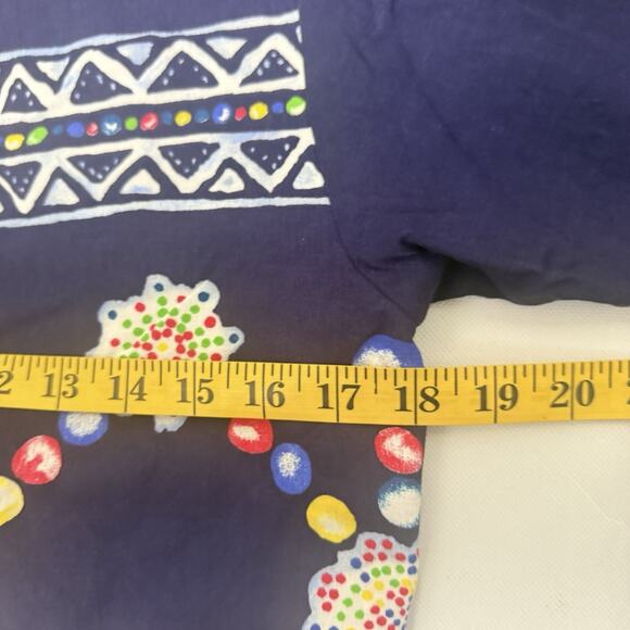 Platinum Dorothy Schoelen Blue Beaded Lagen Art Crop Blazer Jacket Small - Picture 8 of 10